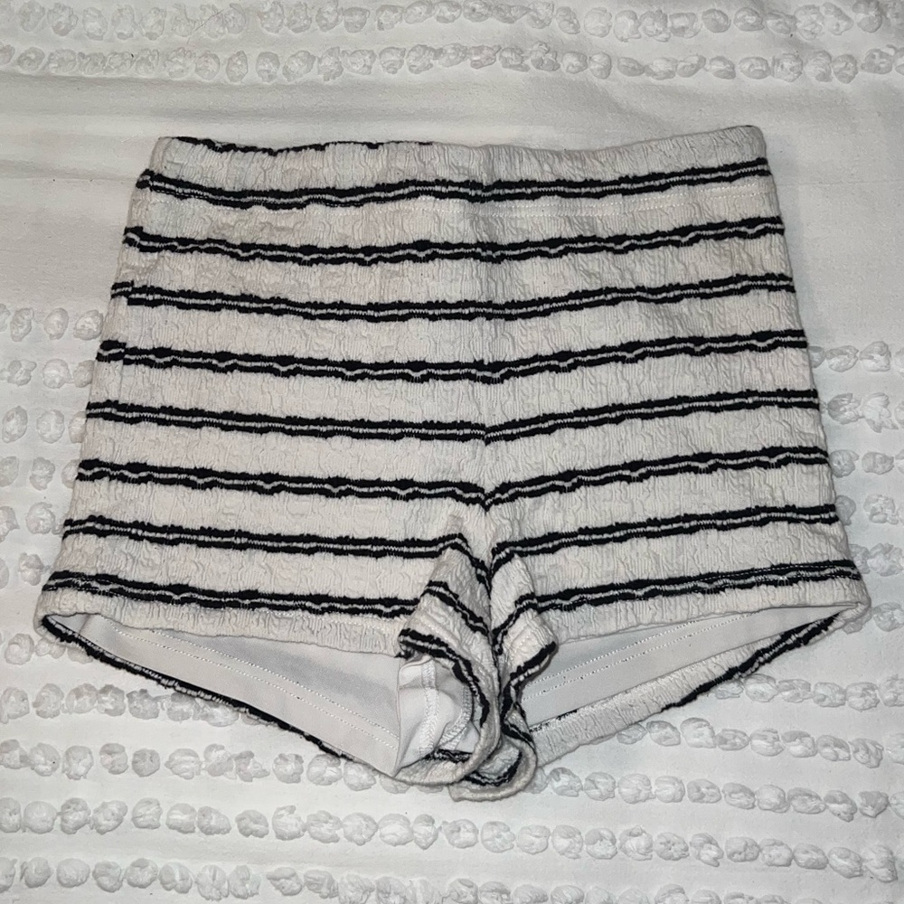 Free People High Waist Stretchy Shorts with Stripes